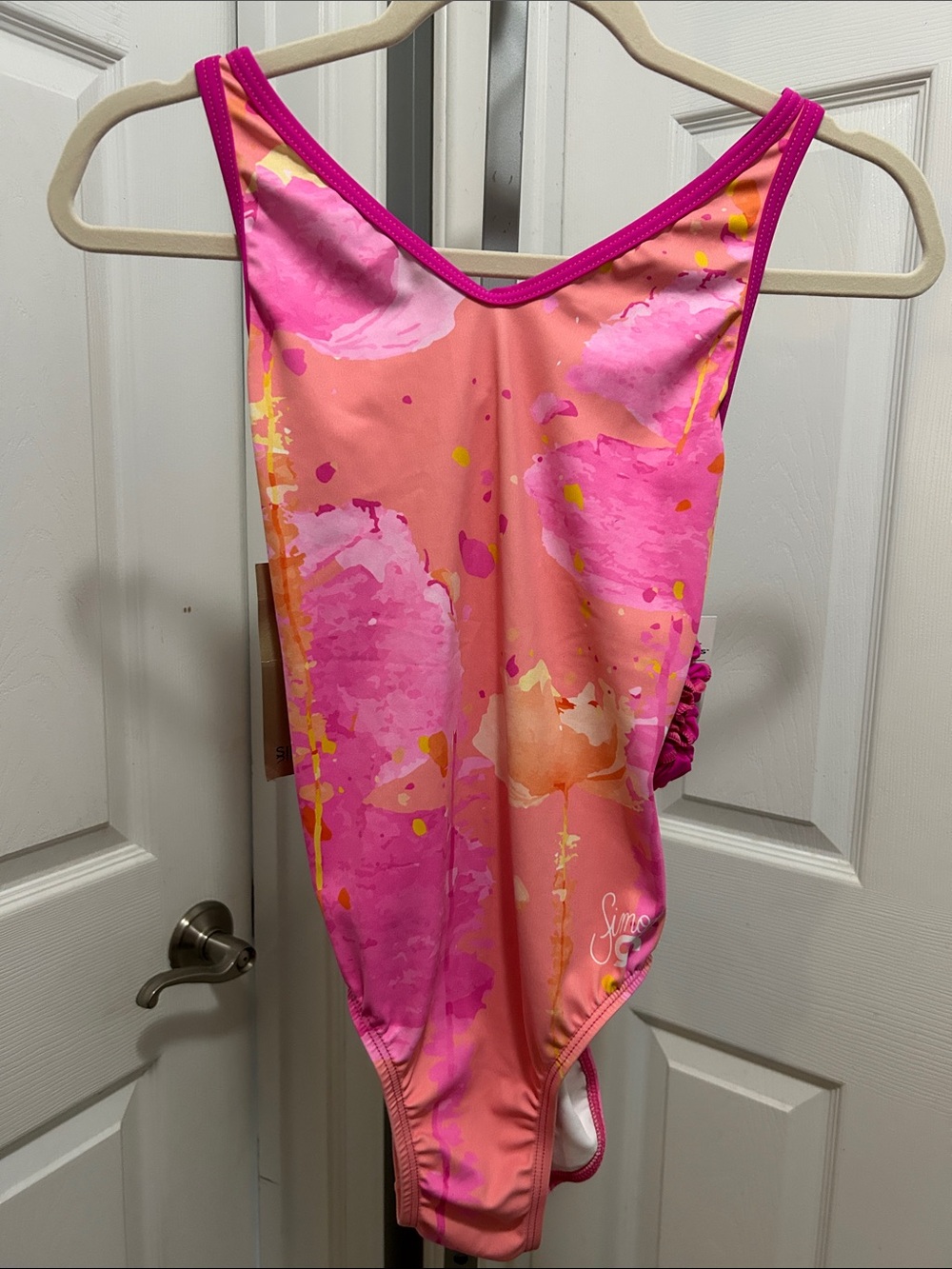 NWT GK Elite Simone Biles Watercolor Leotard Bodysuit Dance Acro Adult Large